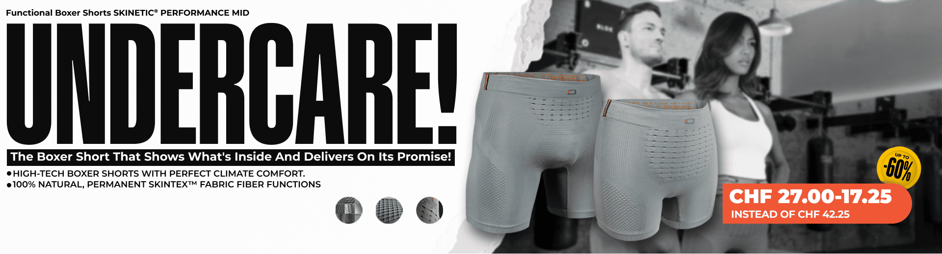 Functional Boxer Shorts SKINETIC® PERFORMANCE MID - Men/Women