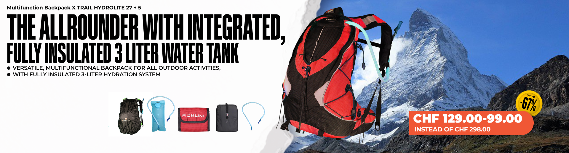 Multifunction Backpack X-TRAIL HYDROLITE 27 + 5 Multifunction Backpack X-TRAIL HYDROLITE 27 + 5