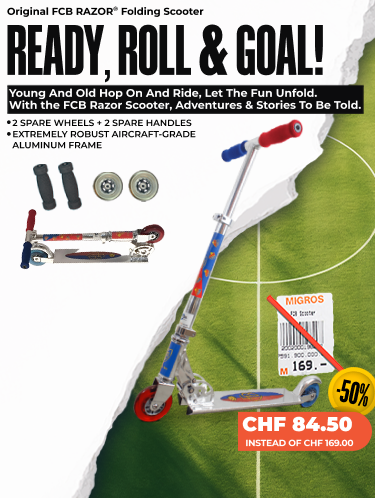 FCB-RAZOR Scooter incl. 2 Spare Wheels + 2 Spare Handles FCB-RAZOR Scooter incl. 2 Spare Wheels + 2 Spare Handles
