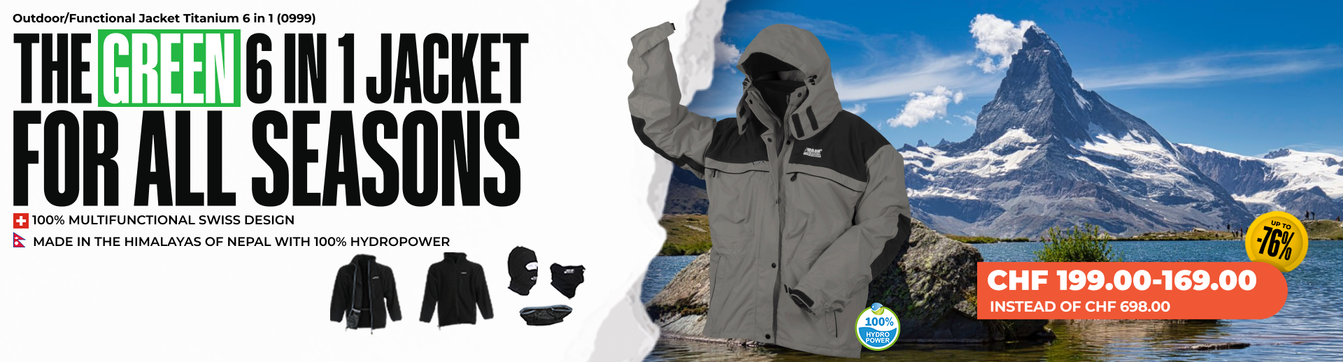 Outdoor/Functional Jacket TITANIUM 6IN1 (0999) - Men/Women