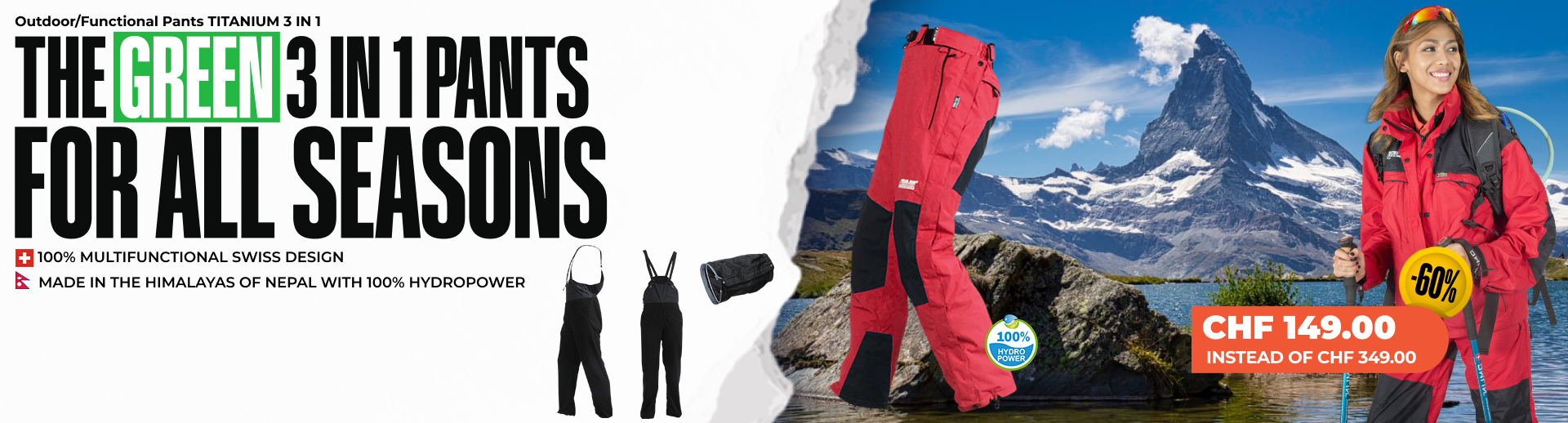Outdoor/Functional Pants TITANIUM 3 IN 1 - Women