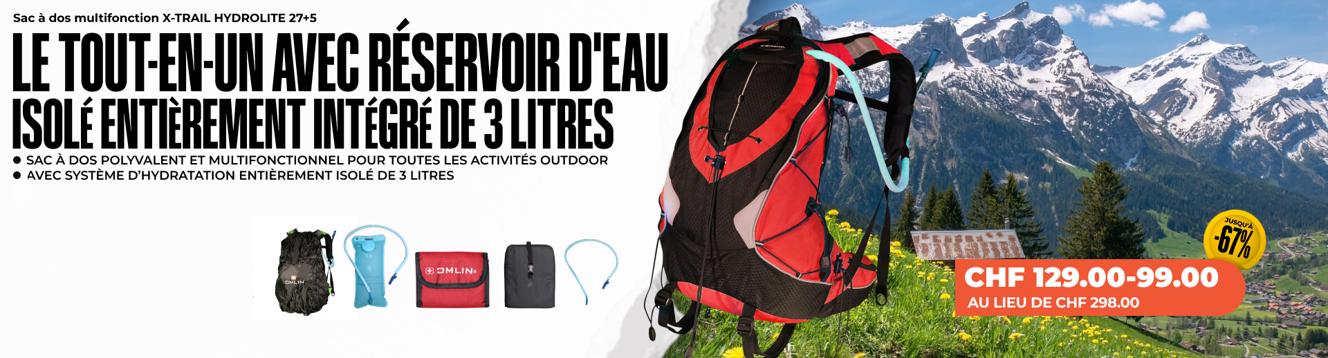 Sac à dos multifonction X-TRAIL HYDROLITE 27+5