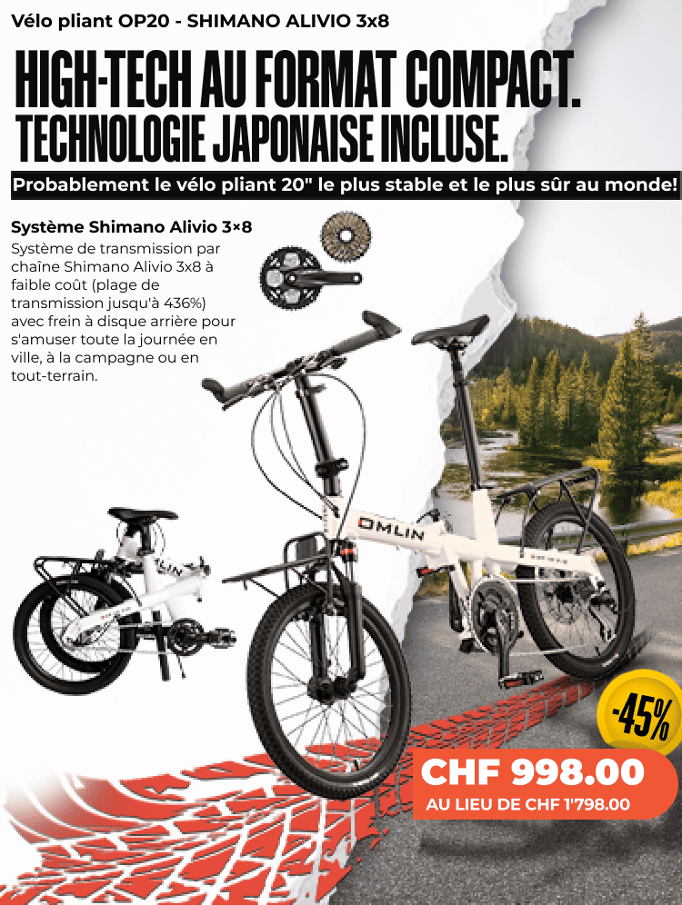 Vélo pliant OP20 - SHIMANO ALIVIO 3x8 Vélo pliant OP20 - SHIMANO ALIVIO 3x8