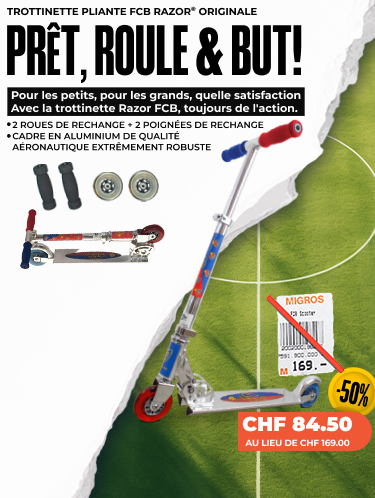 Scooter FCB-RAZOR avec 2 roues de rechange + 2 poignées de rechange