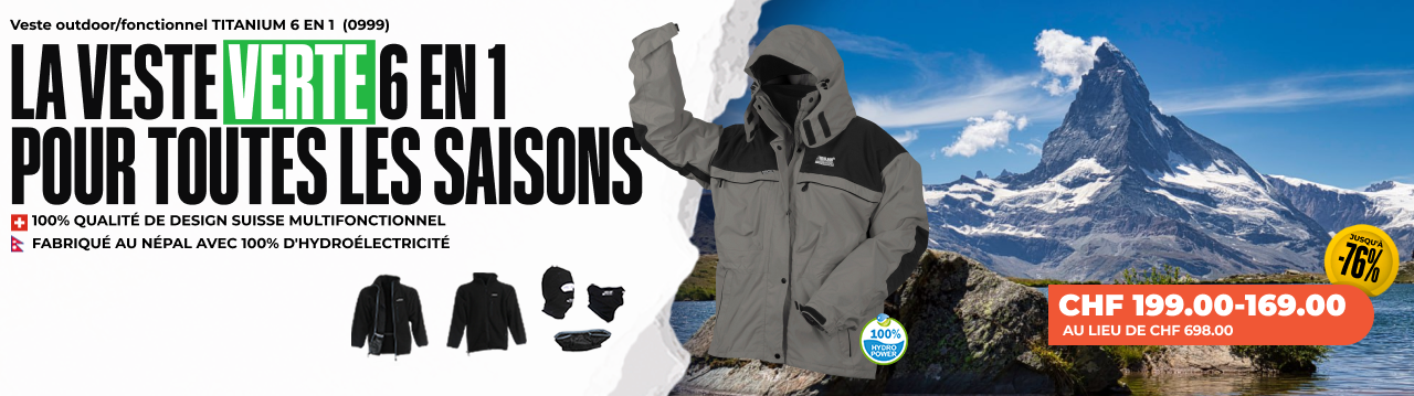 Veste outdoor/fonctionnel  TITANIUM 6 EN 1 (0999) - Homme/Femme