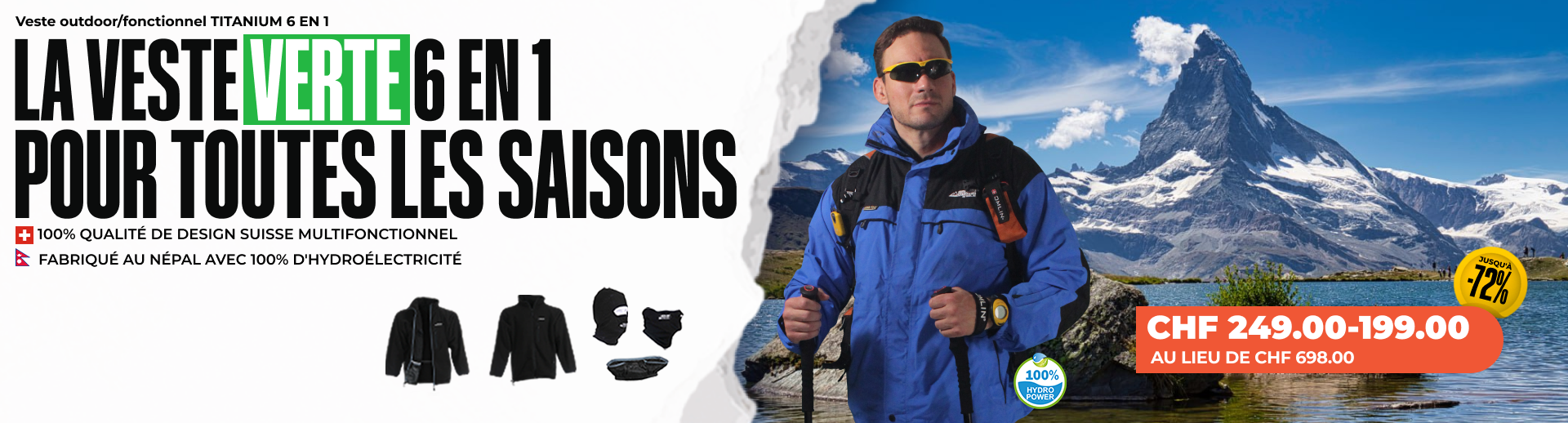 Veste outdoor/fonctionnel  TITANIUM 6 EN 1 - Homme