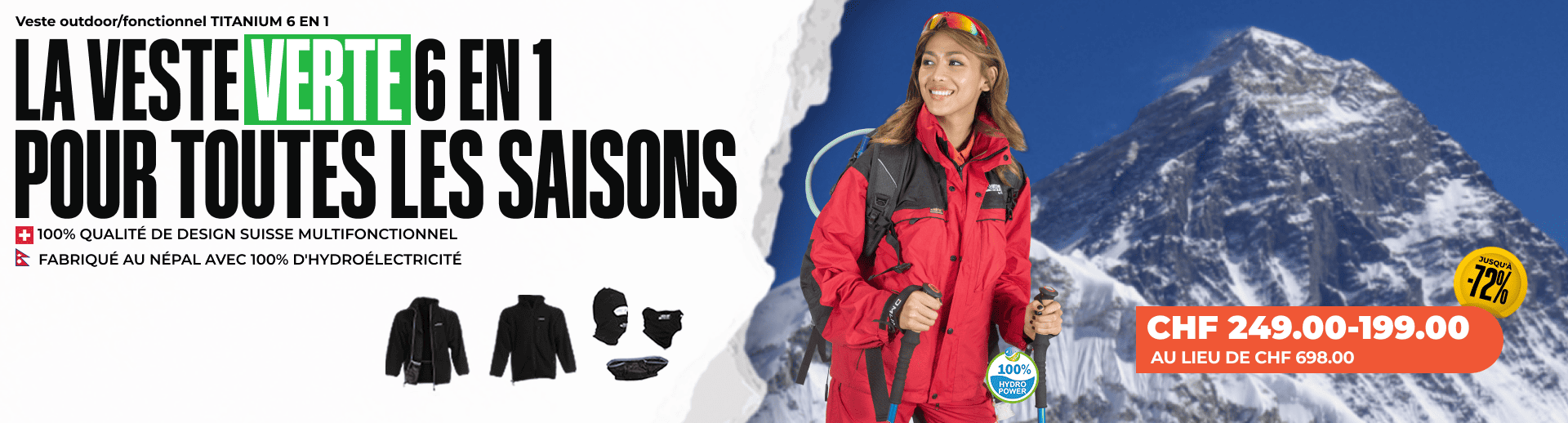 Veste outdoor/fonctionnel TITANIUM 6 EN 1 - Femme Veste outdoor/fonctionnel TITANIUM 6 EN 1 - Femme