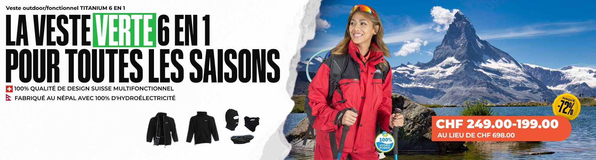 Veste outdoor/fonctionnel  TITANIUM 6 EN 1 - Femme