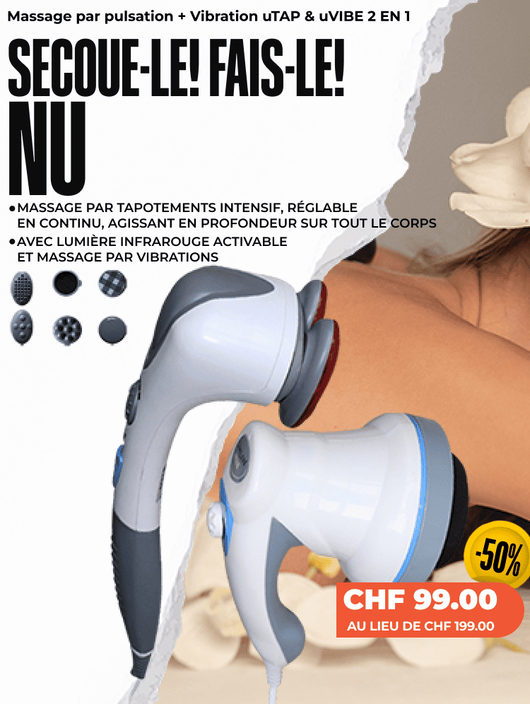 Massage par pulsation + Vibration uTAP & uVIBE 2 EN 1 Massage par pulsation + Vibration uTAP & uVIBE 2 EN 1