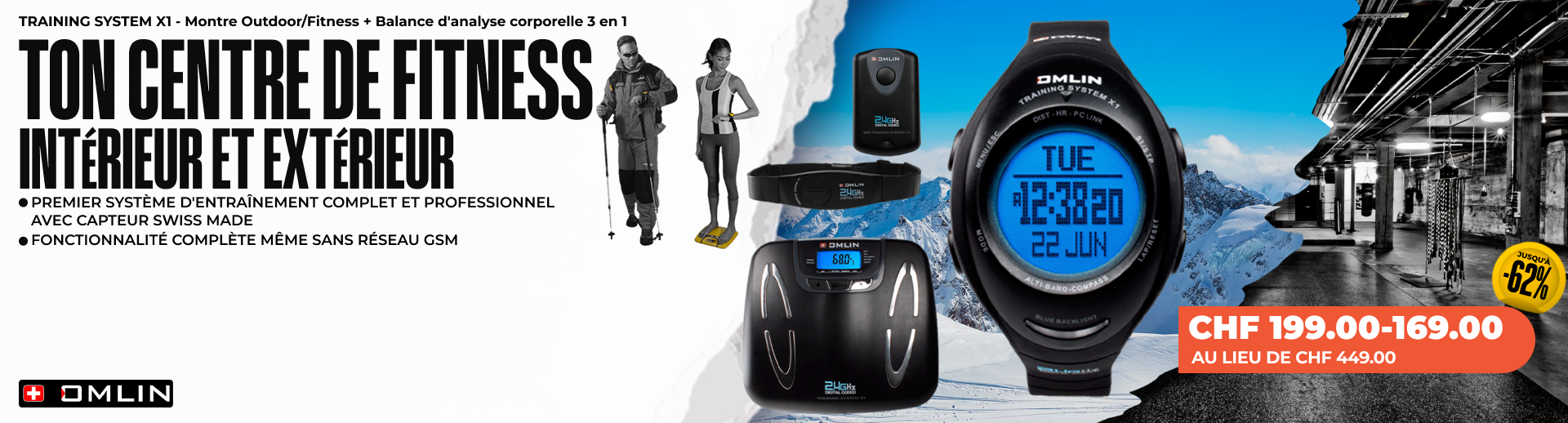 TRAINING SYSTEM X1 - Montre de fitness & d'extérieur + Balance d'analyse pour la forme du corps 3 en 1 (+ Optionnel : GPS POD X-TENSION) TRAINING SYSTEM X1 - Montre de fitness & d'extérieur + Balance d'analyse pour la forme du corps 3 en 1 (+ Optionnel : GPS POD X-TENSION)