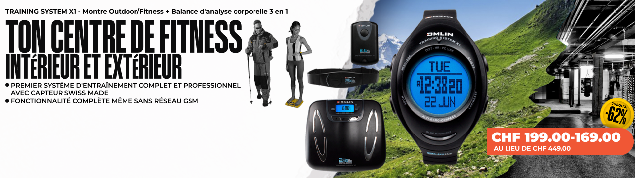 TRAINING SYSTEM X1 - Montre de fitness & d'extérieur + Balance d'analyse pour la forme du corps 3 en 1 (+ Optionnel : GPS POD X-TENSION) TRAINING SYSTEM X1 - Montre de fitness & d'extérieur + Balance d'analyse pour la forme du corps 3 en 1 (+ Optionnel : GPS POD X-TENSION)