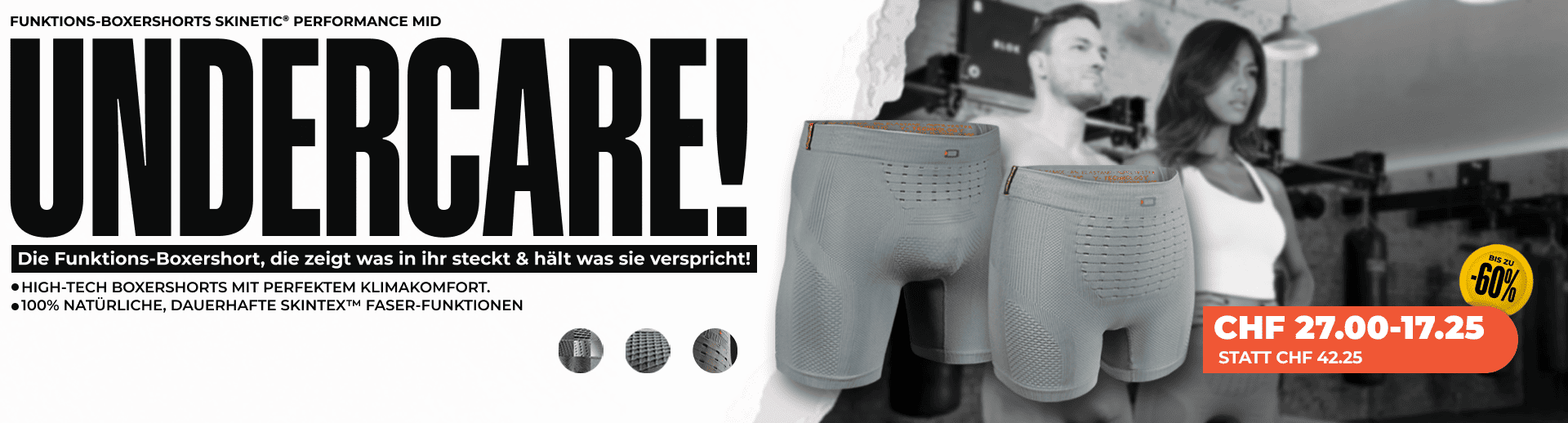 Funktions-Boxershorts SKINETIC® PERFORMANCE MID - Herren/Damen