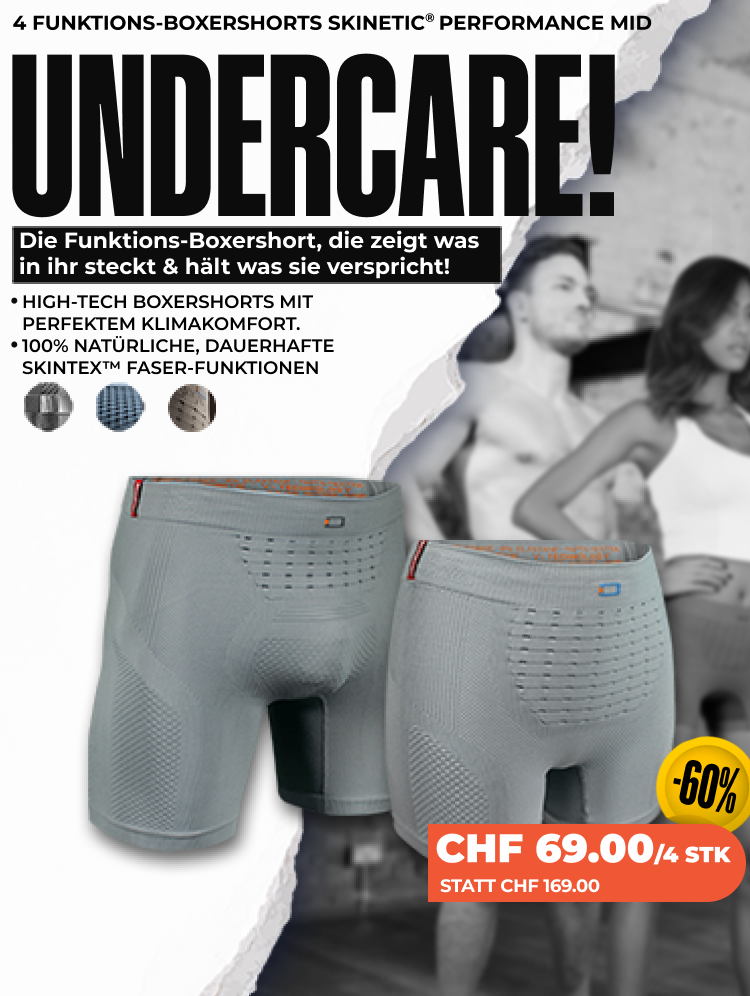 4er Set Funktions-Boxershorts SKINETIC® PERFORMANCE MID - Herren/Damen