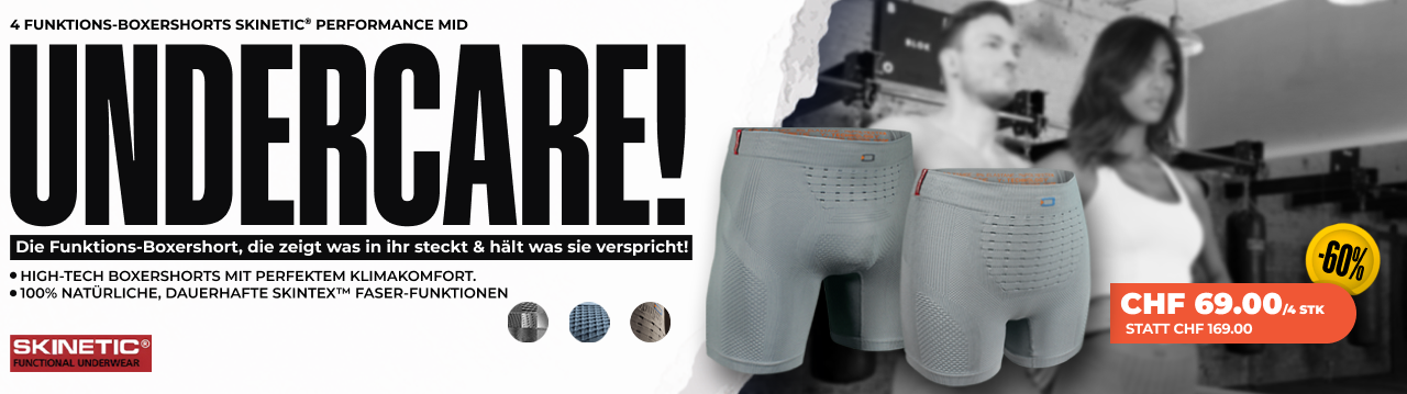 4er Set Funktions-Boxershorts SKINETIC® PERFORMANCE MID - Herren/Damen