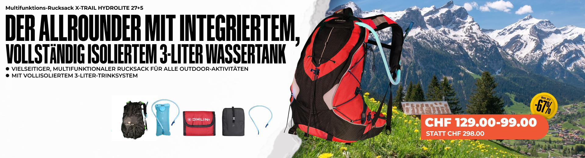Multifunktions-Rucksack X-TRAIL HYDROLITE 27+5