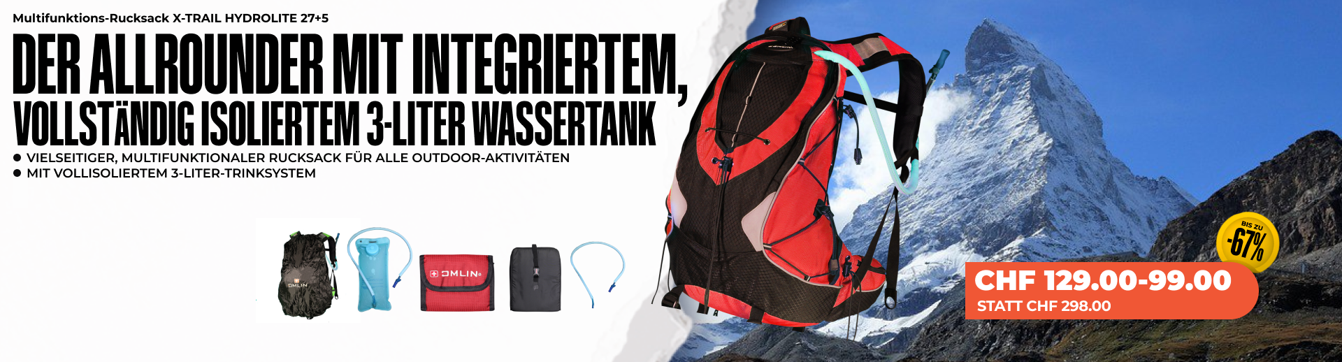 Multifunktions-Rucksack X-TRAIL HYDROLITE 27+5