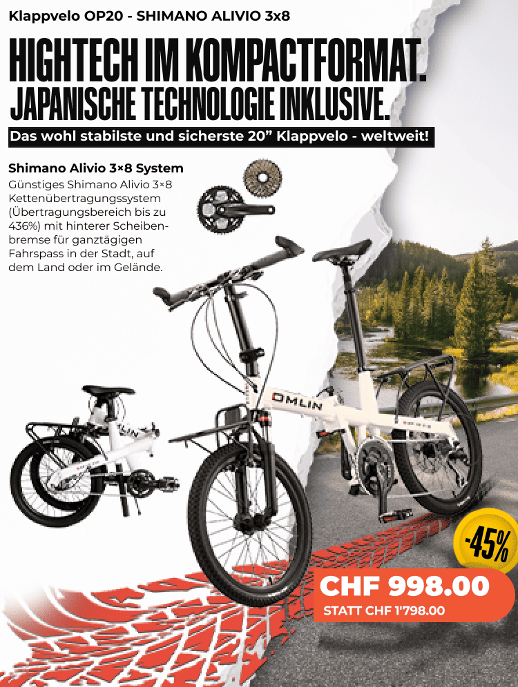 Klappvelo OP20 - SHIMANO ALIVIO 3x8