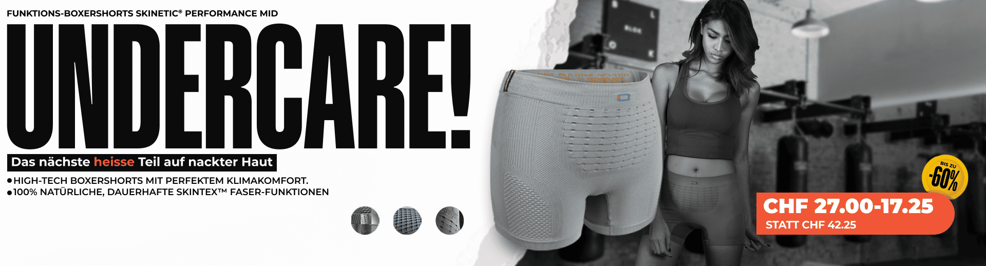 Funktions-Boxershorts SKINETIC® PERFORMANCE MID - Damen Funktions-Boxershorts SKINETIC® PERFORMANCE MID - Damen