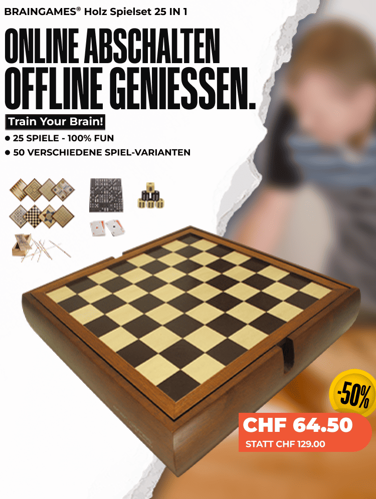 BRAINGAMES® Holz Spielset 25 IN 1
