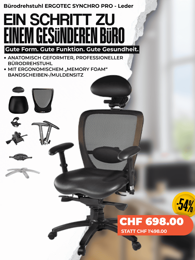 Bürodrehstuhl ERGOTEC SYNCHRO PRO - Leder Bürodrehstuhl ERGOTEC SYNCHRO PRO - Leder
