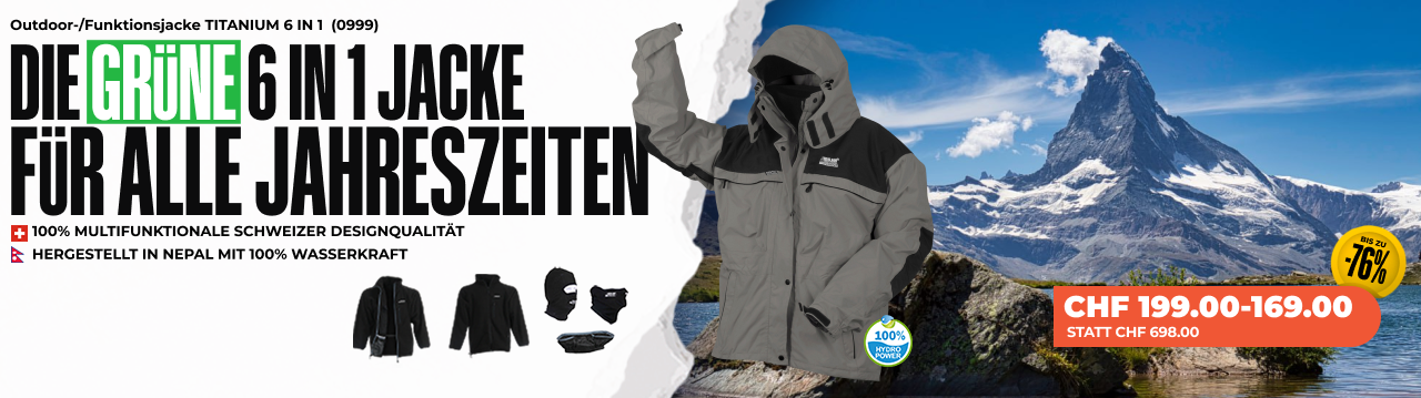 Outdoor/Funktionsjacke TITANIUM 6IN1 (0999) - Herren/Damen