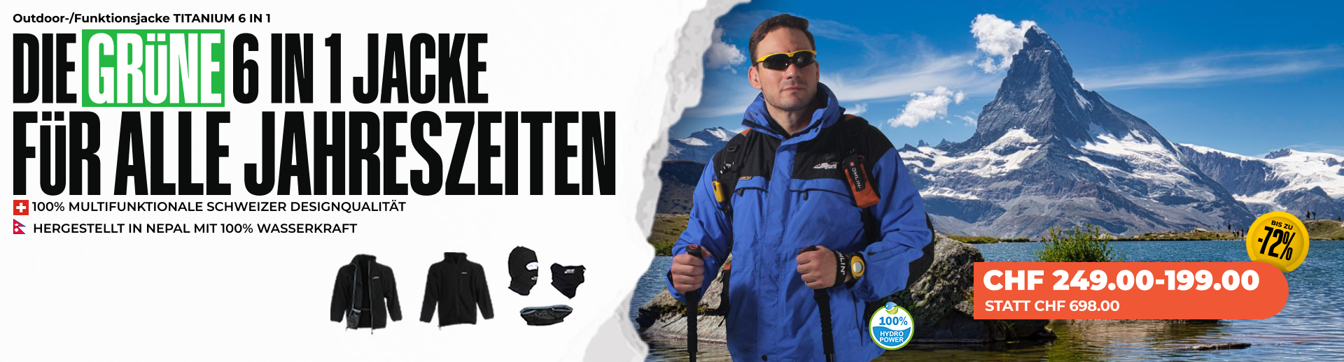 Outdoor/Funktionsjacke TITANIUM 6IN1 - Herren