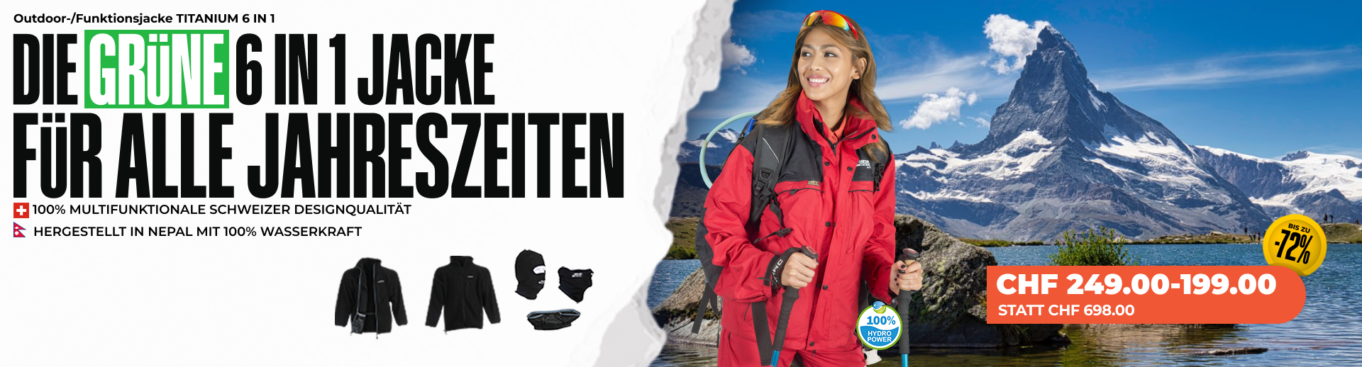 Outdoor/Funktionsjacke TITANIUM 6IN1 - Damen