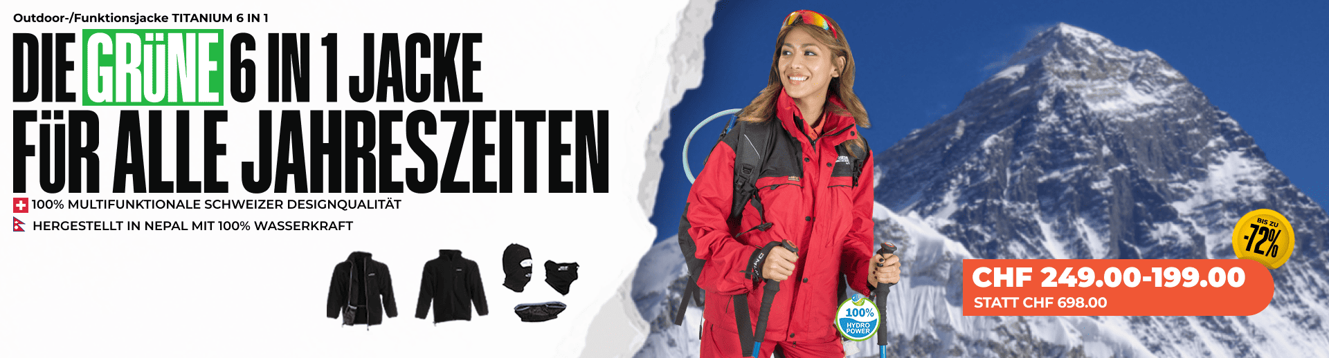 Outdoor/Funktionsjacke TITANIUM 6 IN 1 - Damen