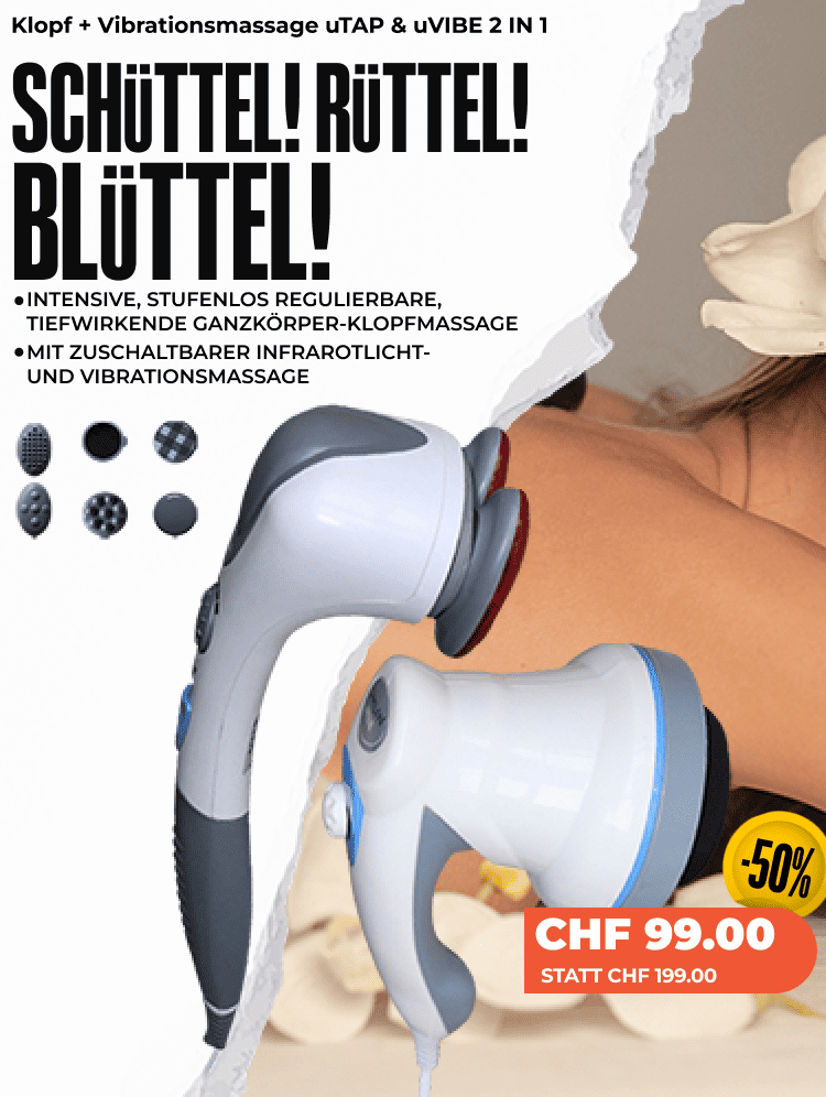 Klopf + Vibrationsmassage uTAP & uVIBE 2 IN 1