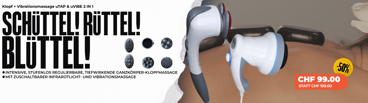 Klopf + Vibrationsmassage uTAP & uVIBE 2 IN 1