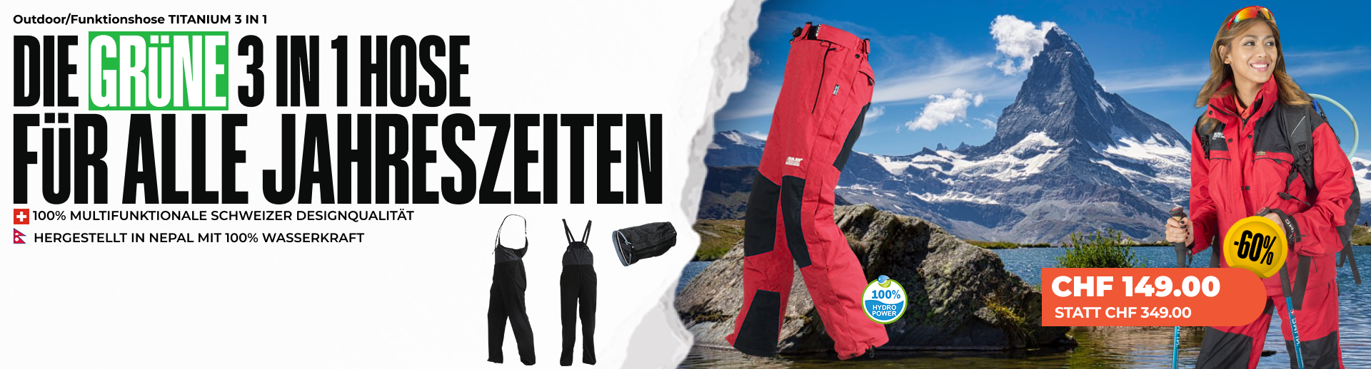 Outdoor-/Funktionshose TITANIUM 3 IN 1 - Damen