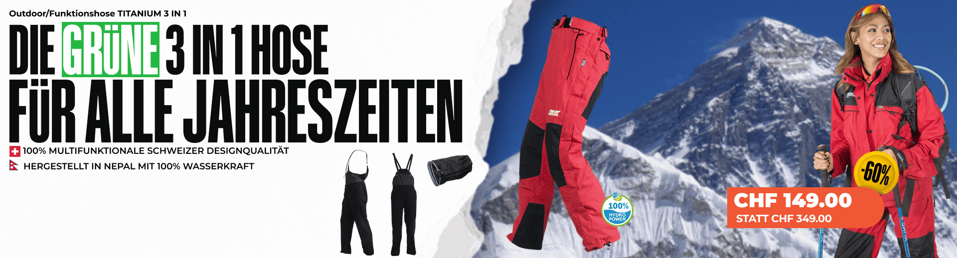 Outdoor-/Funktionshose TITANIUM 3 IN 1 - Damen