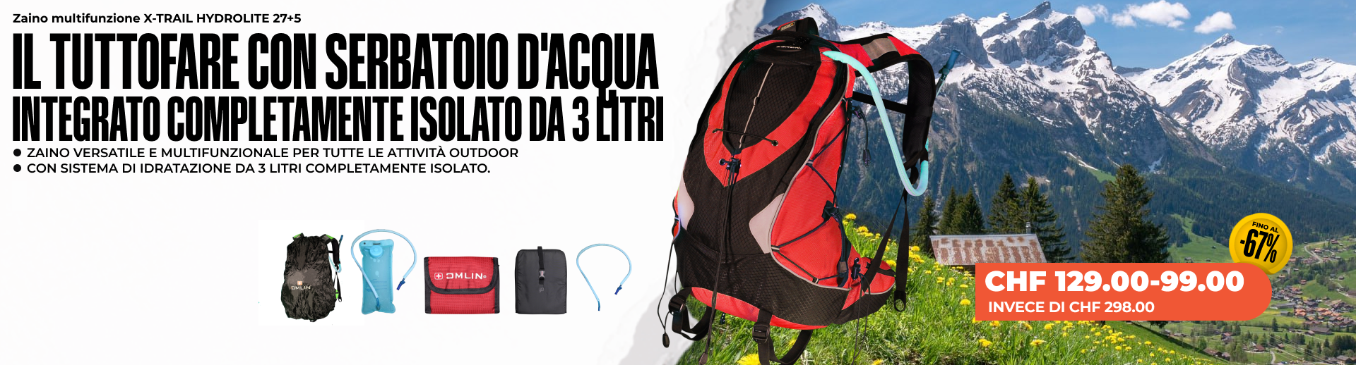 Zaino multifunzione X-TRAIL HYDROLITE 27+5