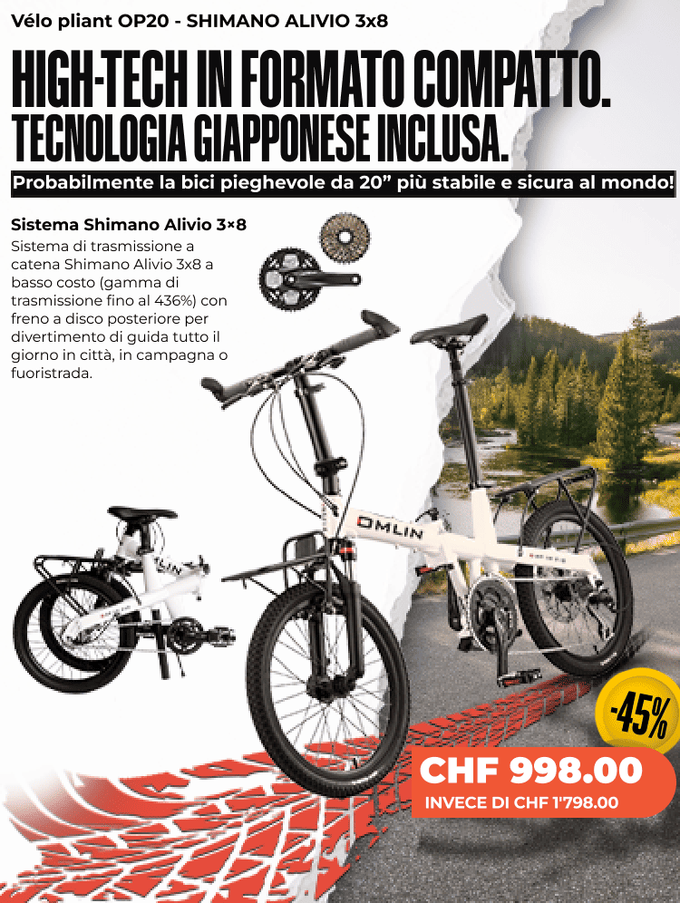 Bici Pieghevole OP20 - SHIMANO ALIVIO 3x8 Bici Pieghevole OP20 - SHIMANO ALIVIO 3x8