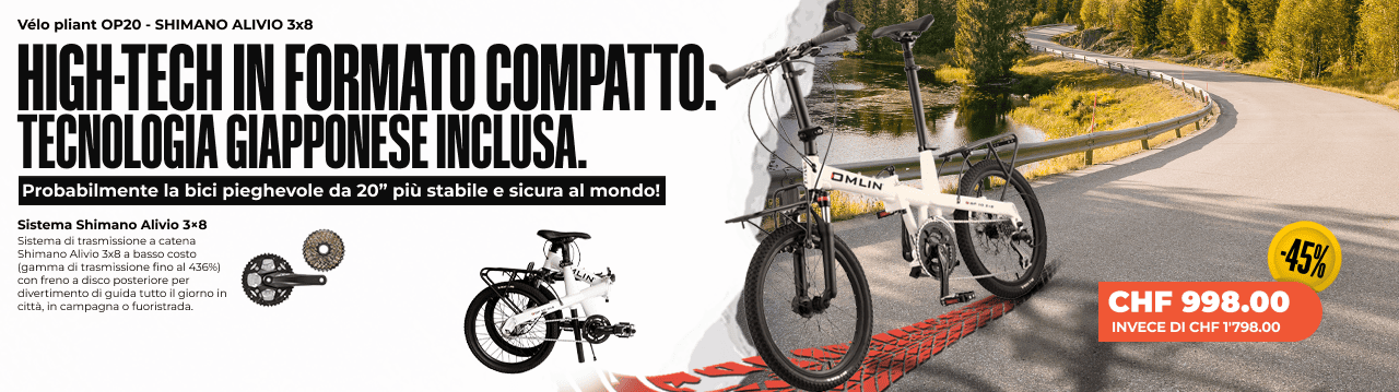 Bici Pieghevole OP20 - SHIMANO ALIVIO 3x8 Bici Pieghevole OP20 - SHIMANO ALIVIO 3x8