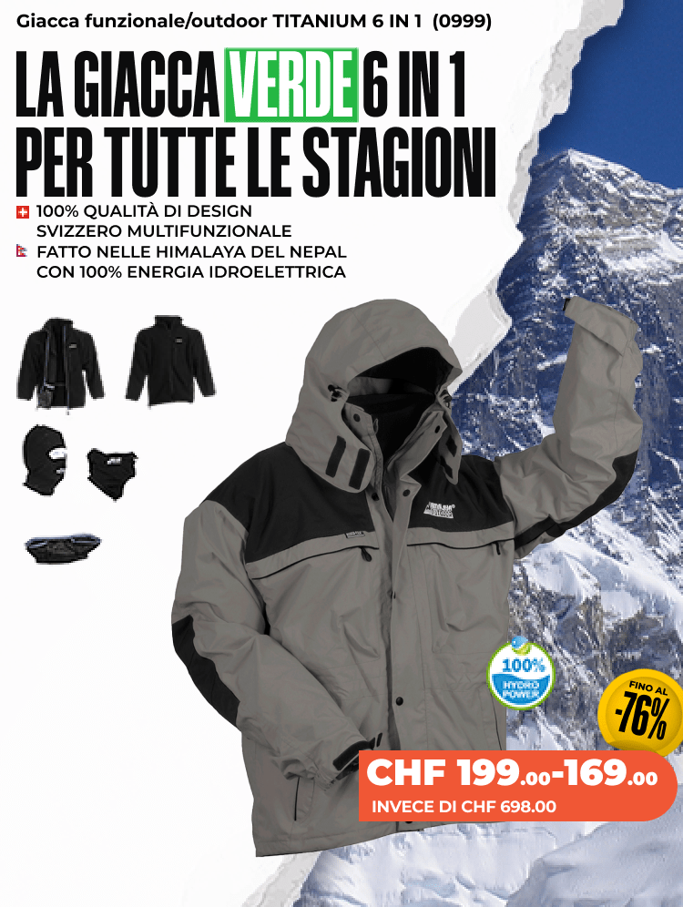 Giacca outdoor/funzionale TITANIUM 6 IN 1 (0999) - Uomo/Donna Giacca outdoor/funzionale TITANIUM 6 IN 1 (0999) - Uomo/Donna