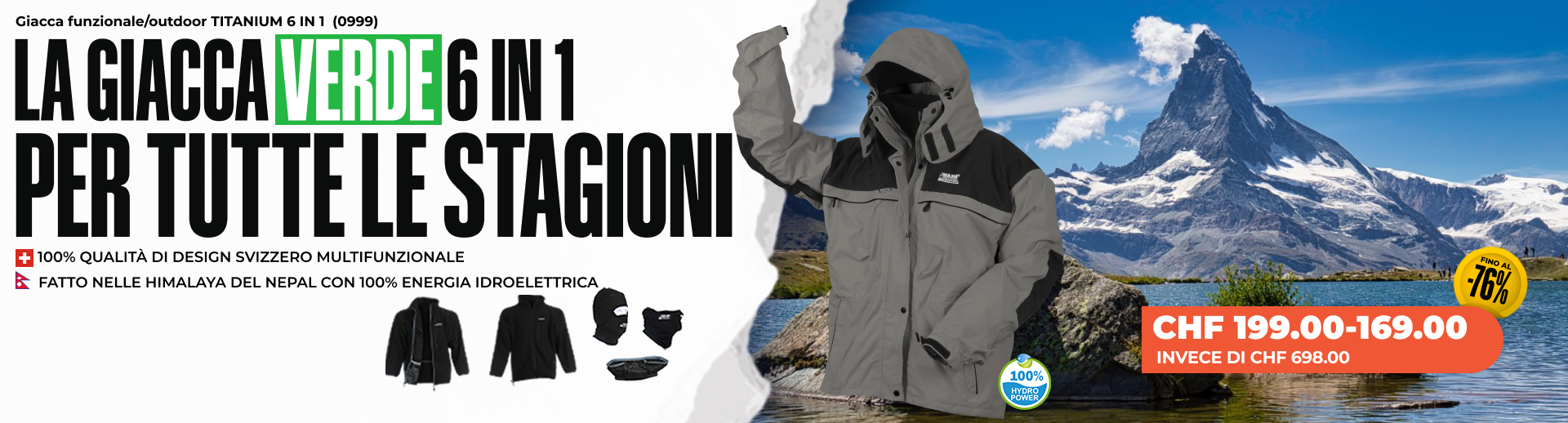 Giacca outdoor/funzionale TITANIUM 6IN1 (0999) - Uomo/Donna
