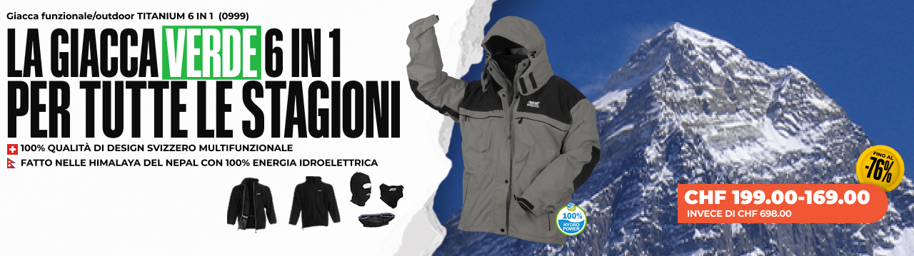 Giacca outdoor/funzionale TITANIUM 6 IN 1 (0999) - Uomo/Donna Giacca outdoor/funzionale TITANIUM 6 IN 1 (0999) - Uomo/Donna