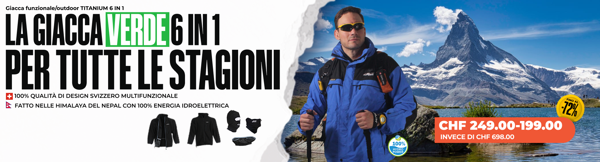 Giacca outdoor/funzionale TITANIUM 6IN1 - Uomo