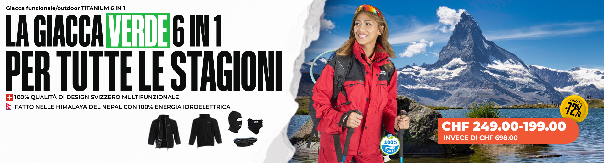 Giacca outdoor/funzionale TITANIUM 6IN1 - Donna