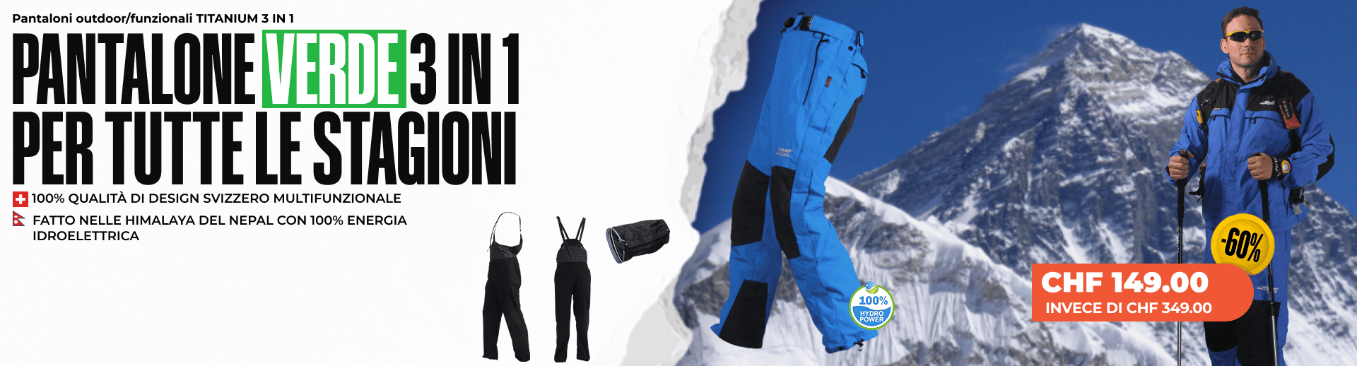 Pantaloni outdoor/funzionali TITANIUM 3 IN 1 - Uomo Pantaloni outdoor/funzionali TITANIUM 3 IN 1 - Uomo