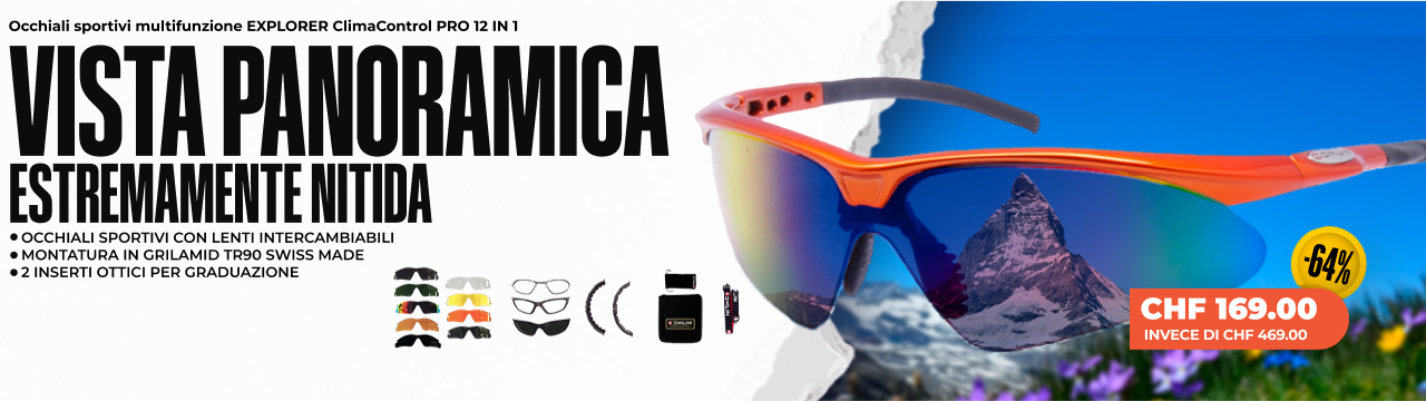Occhiali sportivi multifunzione EXPLORER ClimaControl PRO 12 IN 1 Occhiali sportivi multifunzione EXPLORER ClimaControl PRO 12 IN 1
