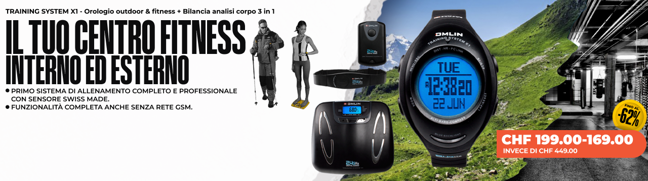 TRAININGSSYSTEM X1 - Orologio outdoor & fitness + Bilancia analisi corpo 3 in 1 (+ Opzionale: GPS POD X-TENSION)